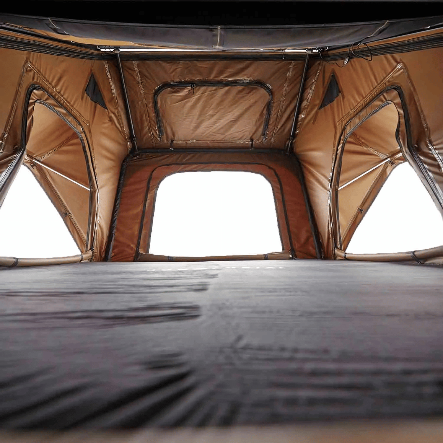 Tente de toit Vickywood CUMARU UP 145 - Camel