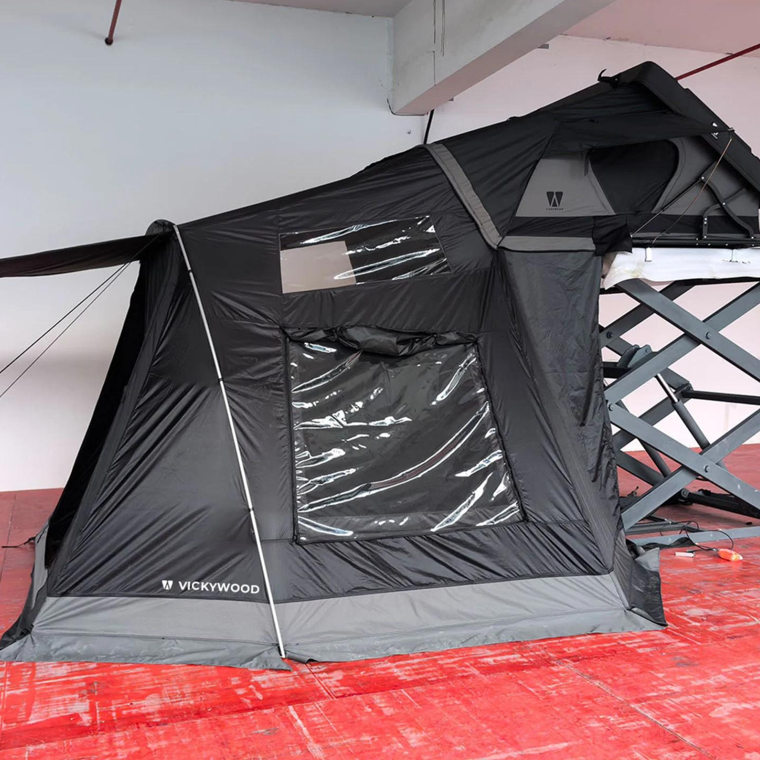 Auvent pour tente de toit Vickywood MIGTHY OAK LIGHT 165 ECO gris