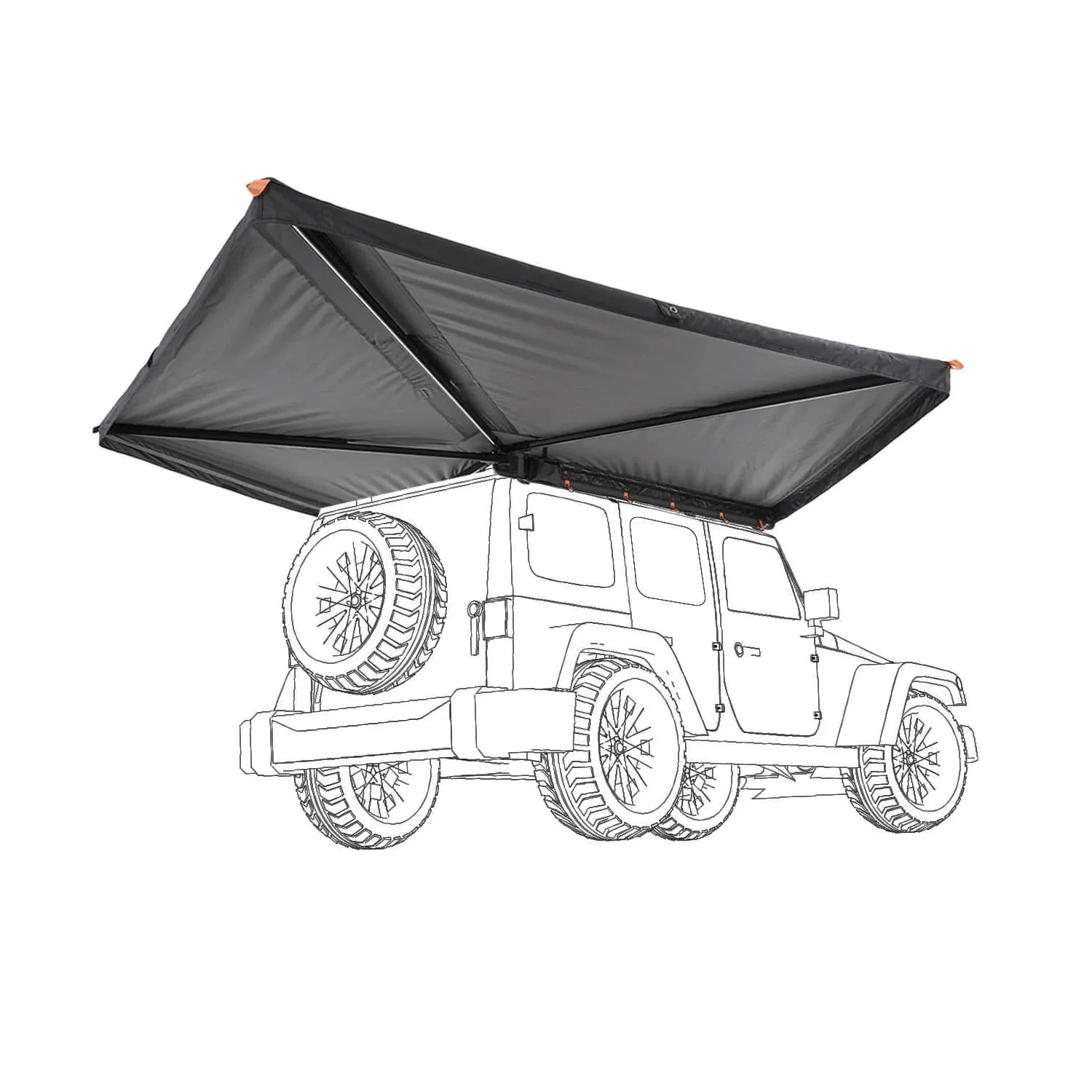 Auvent latéral rigide 270° BRANCH CLEAN - Vickywood