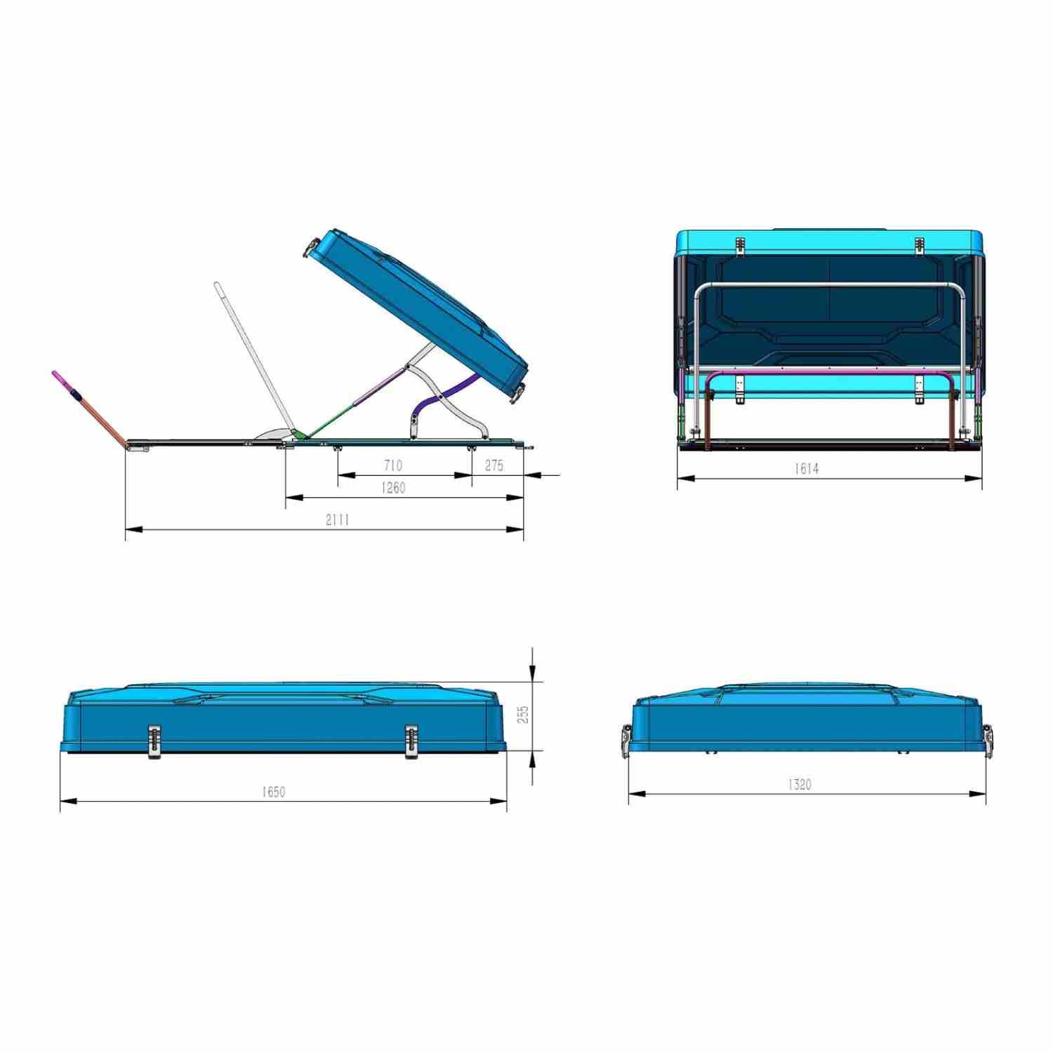 Tente de toit Vickywood Mighty Oak Light 165
