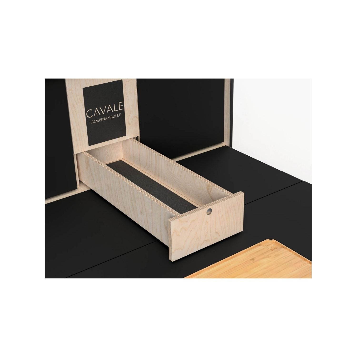 Option tiroir centraux pour malle de voyage Cavale