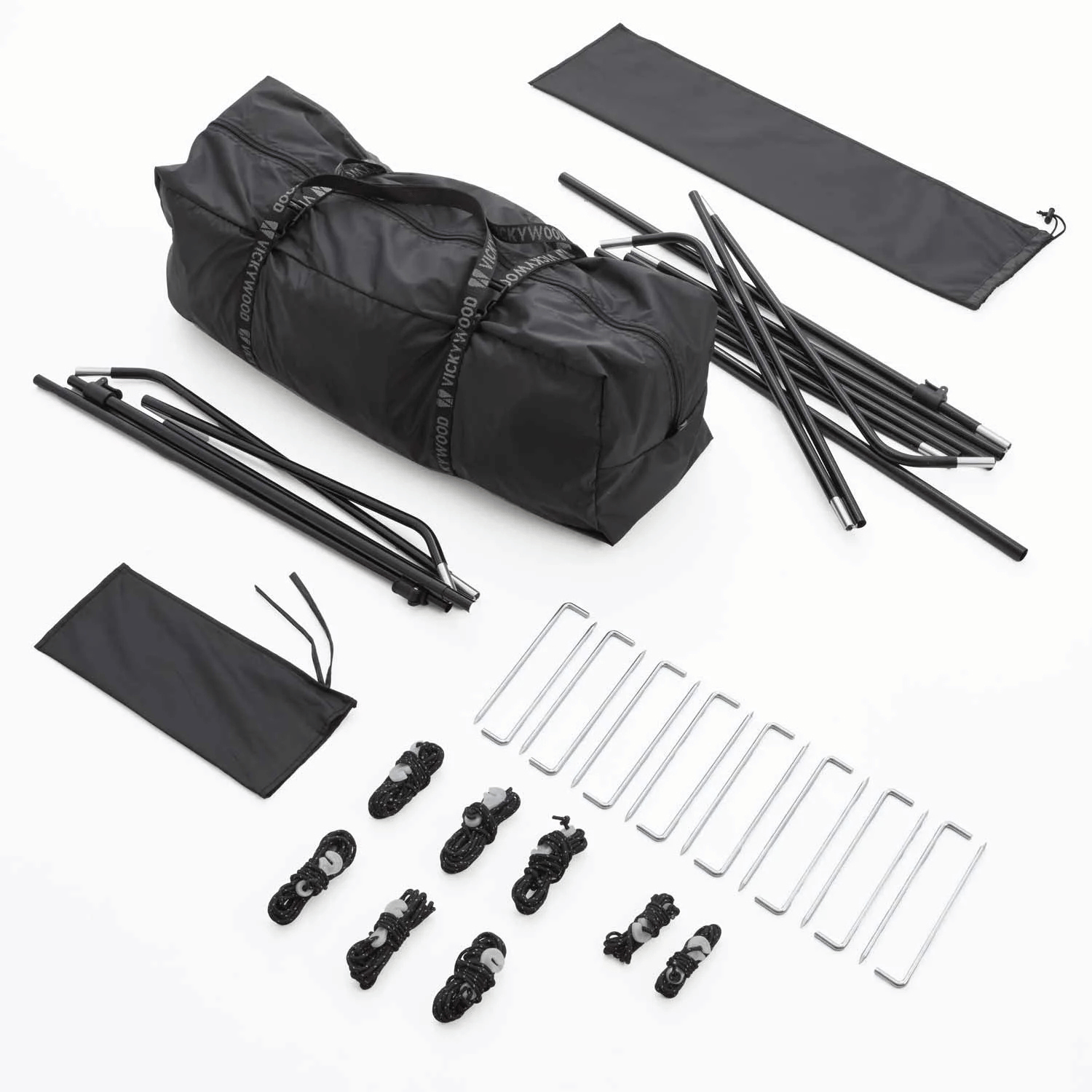 Self-supporting tent space for individual wall for side awning Vickywood