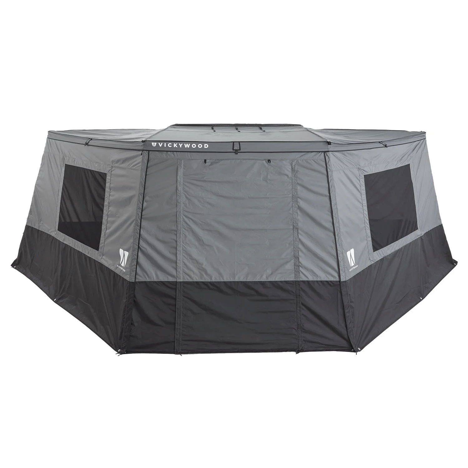 Kit de parois latérales pour auvent 180° LEAF autoportant gris - Vickywood