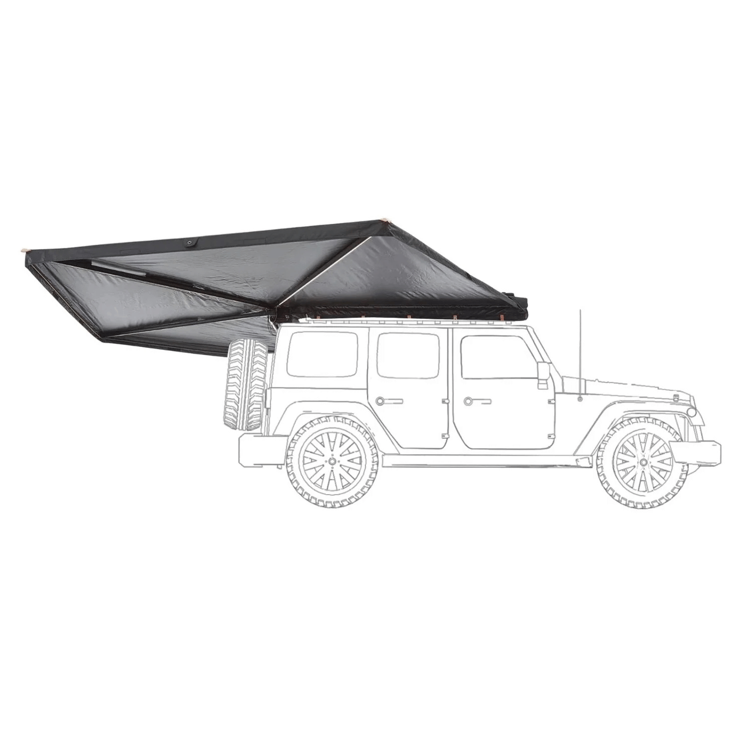 Auvent latéral souple 270° BRANCH - Vickywood